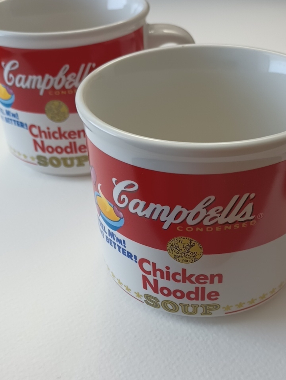 VTG Campbell's Chicken Noodle Soup Mugs 1997 Westwood Set Of 2